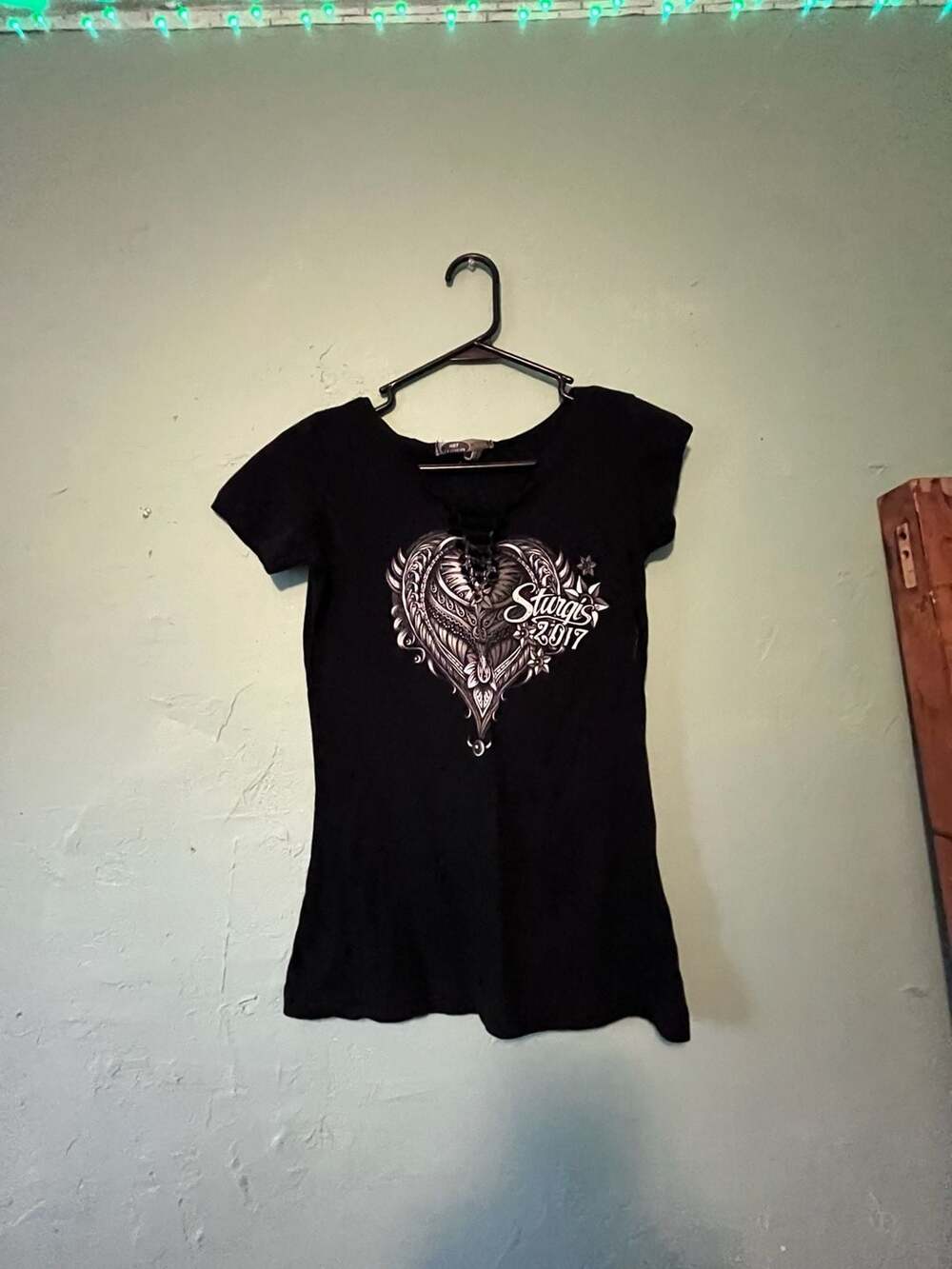 Hot Leathers Sturgis 2017 Angel Wings T-Shirt Black